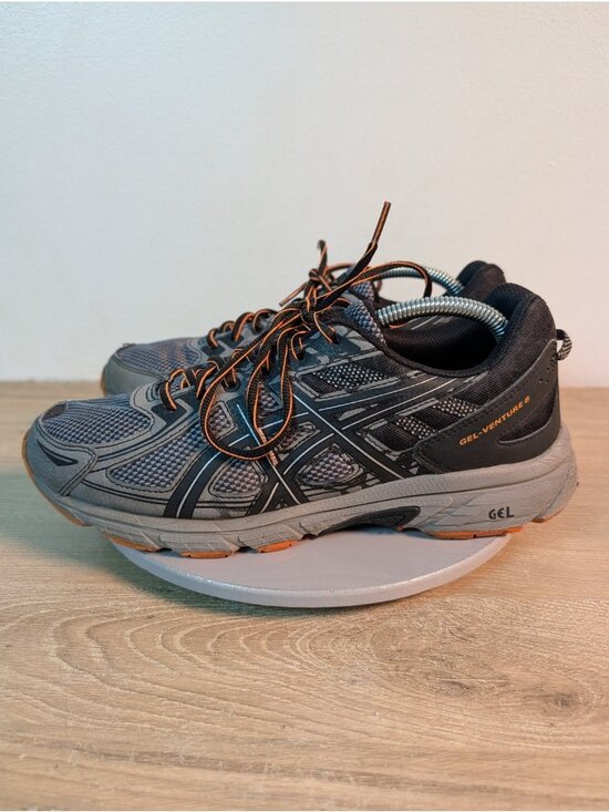 Asics Gel-Venture 6 Trail Running Shoes Men\'s 10 Grey / Black / Orange T7G1Q